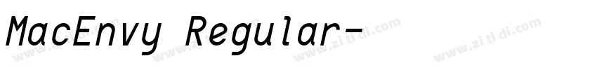 MacEnvy Regular字体转换
